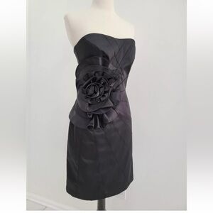 White House Black Market strapless satin dress with optional straps *NWT*